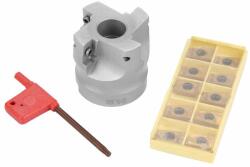  Frontális maró, 50 mm-es marófej 10 darab APMT1604 keményfém cserélhető lapkával, CNC géphez, függőleges fúró, multifunkcionális