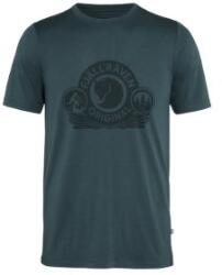 Fjall Raven Abisko Wool Classic SS Men Tricou cu mânecă scurtă Dark Navy M