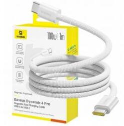 Baseus Dynamic 4 Pro 100W USB-C to USB-C Magnetic Cable 1m - White