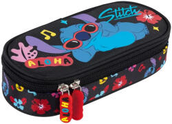 UNIPAP Disney Stitch Aloha fekete színű ovális tolltartó PC01 23x9, 5x6 cm (679834)