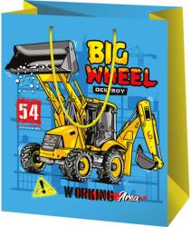 Cardex Big Wheel Munkagép mintás nagy méretű ajándéktáska 26x13x33cm (51863)