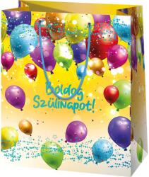 Cardex Boldog Szülinapot! sárga exkluzív nagy ajándéktáska 26x13x33cm (51399C)