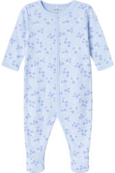 NAME IT Salopeta bebe cu mânecă lungă, fete cu fustă, bleu cu flori, 50/98 violet/ albastru halogen (13E01B)