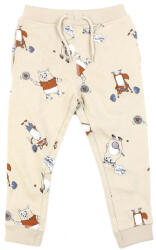 NAME IT Pantaloni trening băiat, Tractoare/Animale, 80/110, 1-5 ani bej (13BC6B)