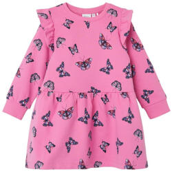 NAME IT fată model pufos rochie cu mânecă lungă roz (13DF60)