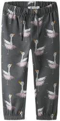 NAME IT Pantaloni de trening fete pufosi roz/gri cu lebede 92-122 gri închis (14B4C7)