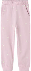 NAME IT Pantaloni de trening fete, elastic si buzunare, roz cu inimioare, 80/110 roz/ Corsaj (144314)