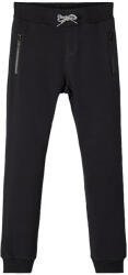 NAME IT Pantaloni trening băieți, cu buzunare cu fermoar, 116/164, 6-14 ani Negru/ Denim negru (13DBAA)