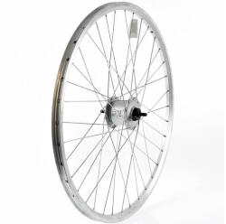 VeloGo Velogo-Malvestiti 28-29 colos (622 mm - 700C) trekking első kerék, agydinamós, csavaros tengellyel, ezüst színű