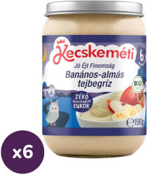 Kecskeméti Bio Banános-almás tejbegríz 6 hó+ (6x190g)