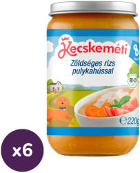 Kecskeméti Bio Zöldséges rizs pulykahússal 8 hó+ (6x220g) (KK15609-01)