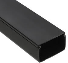  Fekete kábelcsatorna, 40x25 mm, műanyag, pattintható fedéllel - 2 m (K.4025C)