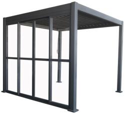 Garden Point Lagos 3x4 independente patio pergola cu ușă la o parte 4m Garden Point antracit (GAP690-D)