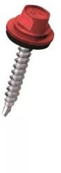 Csavarker Kft Önfúrós hatlapfejű lemezcsavar 4.8*35mm fához+EPDM RAL 3016 piros