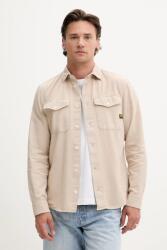 G-Star RAW férfi pamut ing Marine Slim - bézs S - answear - 20 990 Ft