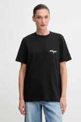 MSGM pamut póló - fekete M - answear - 39 990 Ft