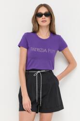 Patrizia Pepe t-shirt női viszkózzal - lila 36 - answear - 26 990 Ft