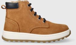 Pom D'api gyerek félcipő bőrből FLOW BOOTS - barna 29