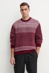 Giorgio Armani gyapjúkeverék pulóver - burgundia XXL