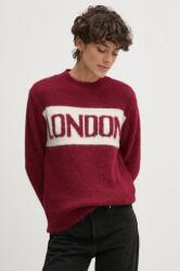 Pepe Jeans gyapjúkeverék pulóver HILDA - burgundia S