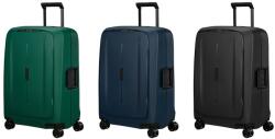 Samsonite ESSENS négykerekű, sötét tónusú csatos közepes bőrönd 69 cm 146911