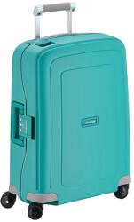Samsonite S'CURE négykerekű aqua blue csatos kabin bőrönd 55 cm 49539-1012