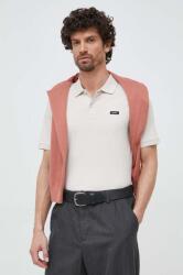 Calvin Klein poló - bézs S - answear - 18 990 Ft