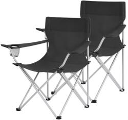 SongmicsHome Scaune de camping ROVER, set 2 buc. , negru