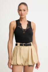 Twinset női pamut top - fekete S