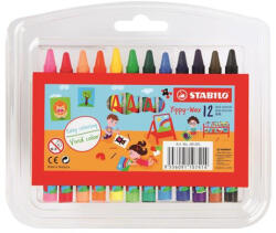 STABILO Zsírkréta, STABILO "Yippy-wax", 12 különböző szín (2812PL) - mystock