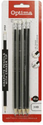 Optima Grafitceruza OPTIMA HB hatszögletű radíros 4 db/készlet (13501) - mystock
