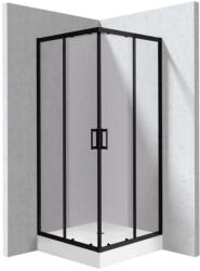 Deante Funkia Evo szögletes zuhanykabin 90x195 cm átlátszó üveggel és akril zuhanytálcával, matt fekete profilszín KYCZN099P (KYCZN099P)