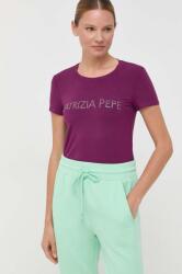 Patrizia Pepe t-shirt női viszkózzal - lila 36