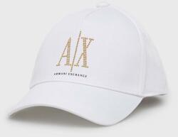 Armani Exchange pamut baseball sapka - fehér Univerzális méret - answear - 16 990 Ft