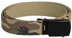 Mil-Tec Cotton Black Buckle öv - Woodland (128562)