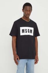 MSGM pamut póló - fekete M - answear - 31 990 Ft