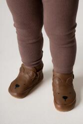 Donsje csecsemő bőrcipő Morris Sneakers Bear - barna 17/18