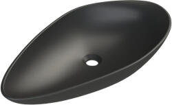 CeraStyle OLIVE - PULTRA ültethető - Top Counter - porcelán mosdó - MATT FEKETE -75 x 38 cm (OC051L11W053) - globalvivamarket