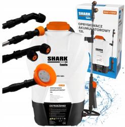 Shark Tools Akkumulátoros permetező 12l elektromos háti laca 4 db Shark fúvóka (OPRYSKIWACZ 12L AKUMULAROROWY PLECAKOWY)