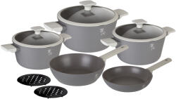 Berlinger Haus Set de gătit din 10 piese cu suprafață de titan, MATT GREY ASPEN 54395 (BH/7061N)