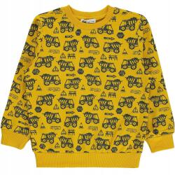 Civil Munkagépes sárga kisfiú pulóver (Méret 92-98) (f696)
