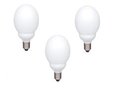Panasonic SET 3 becuri fluorescent Panasonic, soclu E27, putere 13W, forma sferic, lumina alb rece, alimentare 220 - 240 V, EFG13E672V-3 (timbru verde 1.35 lei) (EFG13E672V-3)