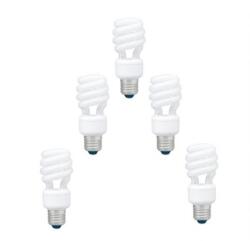 Panasonic SET 5 becuri fluorescent Panasonic, soclu E27, putere 22W, forma spirala, lumina alb calda, alimentare 220 - 240 V, EFD22E27HD3E-5 (timbru verde 2.25 lei) (EFD22E27HD3E-5)