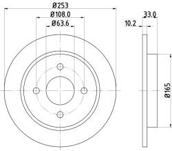 MINTEX féktárcsa MINTEX MDC442 for FORD (MDC442)