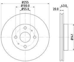 MINTEX féktárcsa MINTEX MDC1394 for TOYOTA, GEELY, ENGLON (MDC1394)