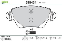 VALEO Fékbetét készlet VALEO 598434 for FORD, JAGUAR (598434)