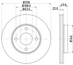 MINTEX féktárcsa MINTEX MDC1030C for FORD, MAZDA, MITSUBISHI (MDC1030C)