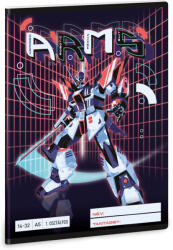 Ars Una A. R. M. S. robotos tűzött füzet A/5, 32 lap vonalas 1. osztály (14-32), Ars Una (ARS-53585363) - mesescuccok