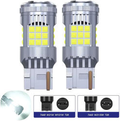 LEDtech W21W 7440 T20 CANBUS FEHÉR JÉGFEHÉR HIDEG FEHÉR LED DRL nappalifény LED-es izzó égő CANBUS 12V ✔️ (W21W LED)