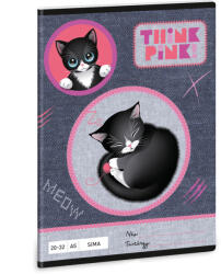 Ars Una Think Pink, cicás tűzött füzet A/5, 32 lap sima, Ars Una (ARS-53615190) - officetrade